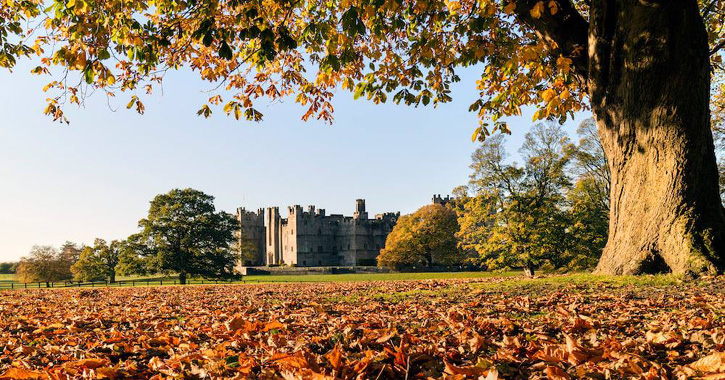 Autumn view of Raby Castle